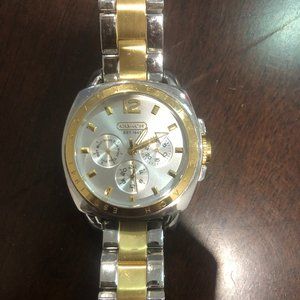 Authentic Coach Two-Tone Watch